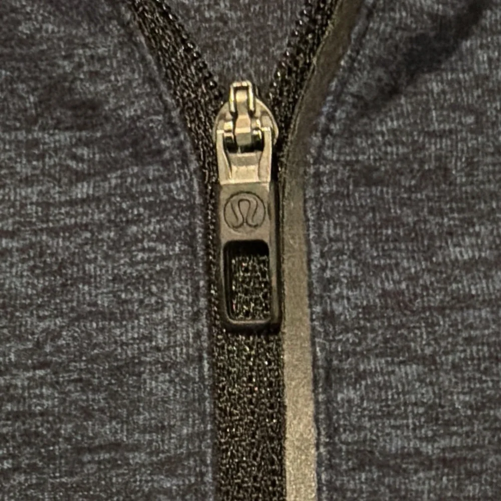 Lululemon Gray Blue Heather Quarter Zip Pullover Long Sleeve Mens XL